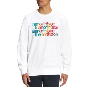 The North Face Mens Graphic Injection Crewneck Logo Sweatshirt X-Large Tnf White